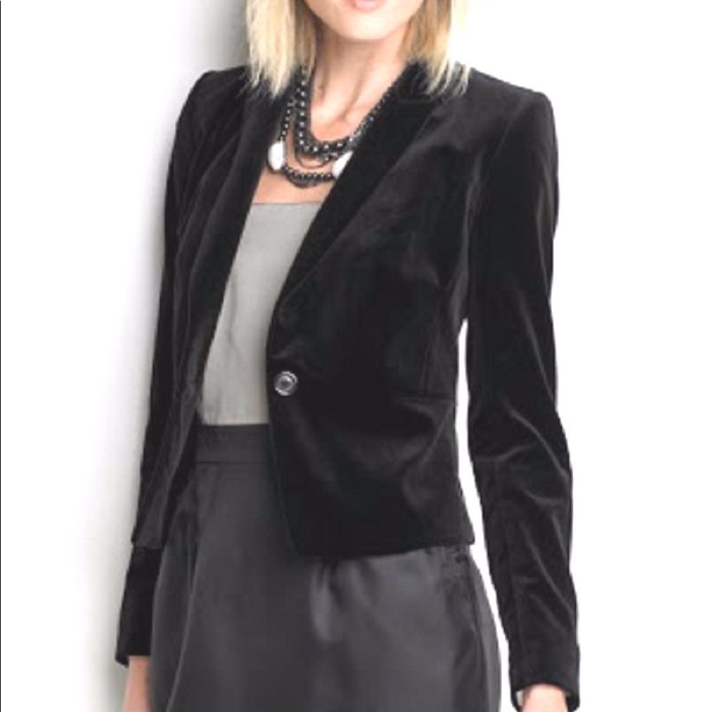 Banana Republic Velvet Short Blazer